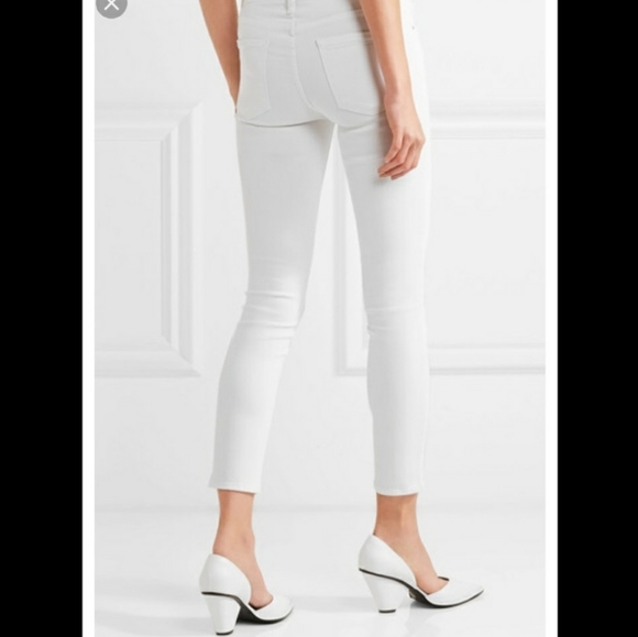 Frame Denim Le Skinny de Jeanne Crop White Skinny Jeans - Picture 2 of 14